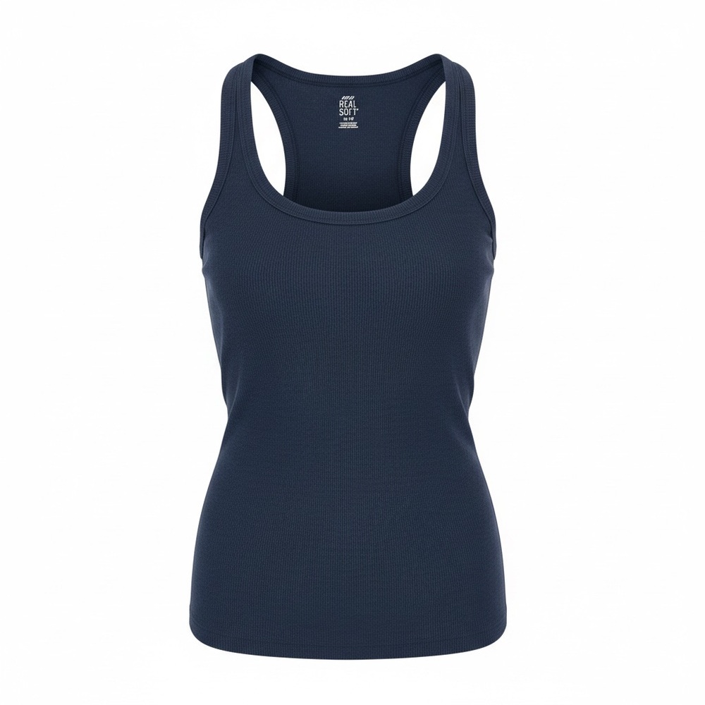 aerie Navy Ribbed Racerback Tank Top